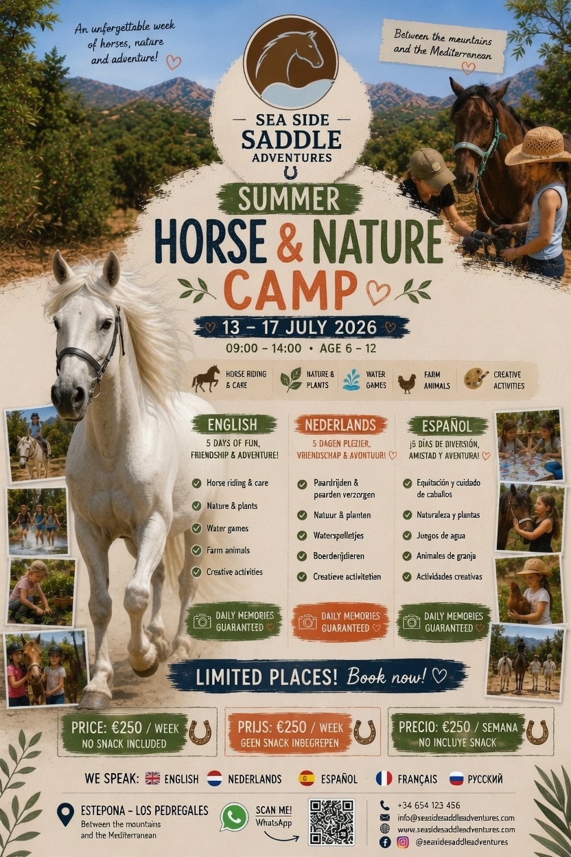 Sea Side Saddle Adventures camp flyer